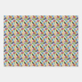 水カラフル色のパロット ラッピングペーパーシート (正面)