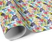 水カラフル色のパロット ラッピングペーパー (ロールコーナー)