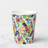 水カラフル色のパロット 紙コップ (裏面)