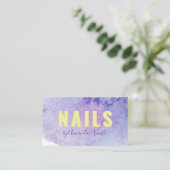 水カラフル色のブラシストローク 名刺 (スタンド正面)