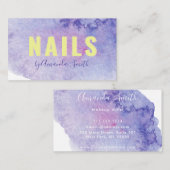 水カラフル色のブラシストローク 名刺 (正面/裏面)