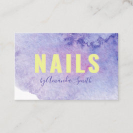 水カラフル色のブラシストローク 名刺