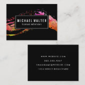 水カラフル色のブ絵を描ラッド 名刺 (正面/裏面)