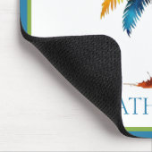 水カラフル色のヤシパーソナライズされたの木 マウスパッド (コーナー)