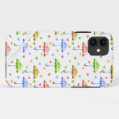 水カラフル色の傘と落下ハート Case-Mate iPhoneケース (裏面(横))