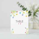 水カラフル色の夏の花 ポストカード (スタンド正面)