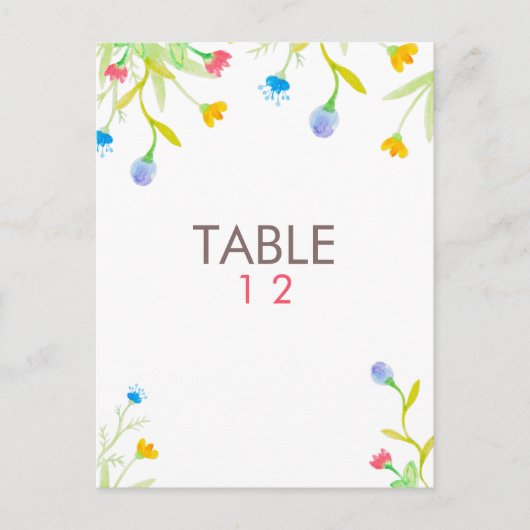 水カラフル色の夏の花 ポストカード (正面)