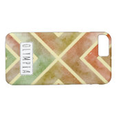 水カラフル色の幾何ストライプ紅葉 Case-Mate iPhoneケース (裏面(横))