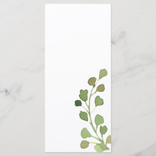 水カラフル色の庭のメ縁どニューカード メニュー (裏面)