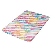 水カラフル色の抽象芸術ストライプ バスマット (アングル)