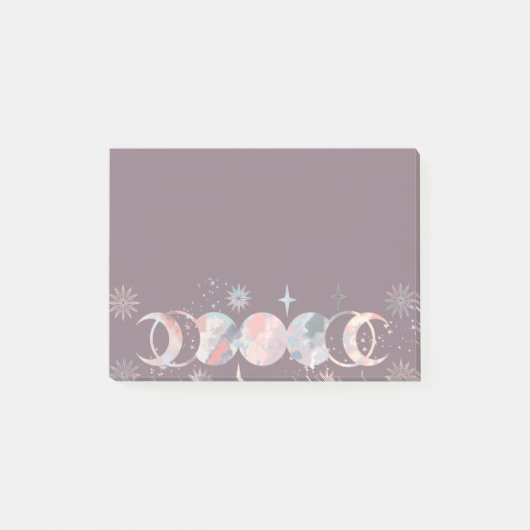 水カラフル色の月 ポストイット (正面)