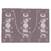 水カラフル色の月 ラージペーパーバッグ (裏面)