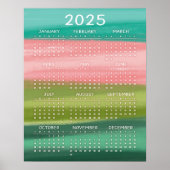水カラフル色の横線2025 ポスター (正面)