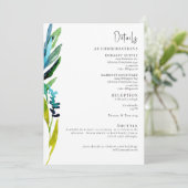 水カラフル色の結婚詳細 招待状 (スタンド正面)