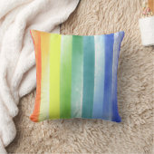 水カラフル色の縦虹のパターン | クッション (ブランケット)