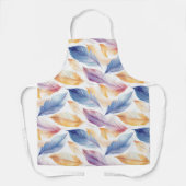 水カラフル色の羽 エプロン (正面)