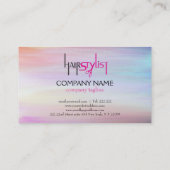 水カラフル色の背景と文字デザイン 名刺 (裏面)