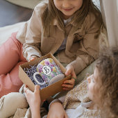 水カラフル色の花モノグラム ツートーンマグカップ