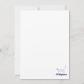 水カラフル色の花明るい赤紫色オレンジ子猫 サンキューカード (裏面)