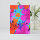 水カラフル色の花明るい赤紫色 サンキューカード (スタンド正面)