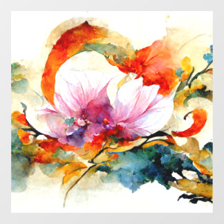 水カラフル色の花 ウィンドウサイン