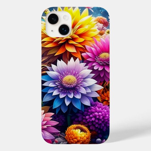 水カラフル色の花 Case-Mate iPhoneケース (裏面)