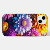 水カラフル色の花 iPhoneケース (裏面横)
