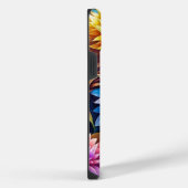 水カラフル色の花 iPhoneケース (右側面)