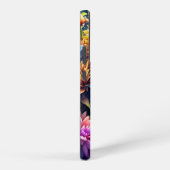 水カラフル色の花 SAMSUNG GALAXYケース (右側面)