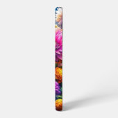 水カラフル色の花 SAMSUNG GALAXYケース (左側面)