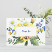 水カラフル色の葬儀ありがとうご名前メッセージ サンキューカード (スタンド正面)