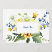 水カラフル色の葬儀ありがとうご名前メッセージ サンキューカード (正面/裏面)