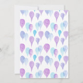 水カラフル色の虹のおもしろい赤ちゃんシャワー 招待状 (裏面)