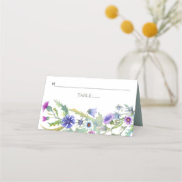 水カラフル色の野結婚花の護衛 プレイスカード