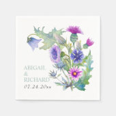 水カラフル色の野結婚花 スタンダードカクテルナプキン (正面)