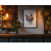 水カラフル色の鶏肉 ポスター