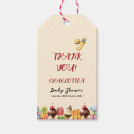 水カラフル色アイスクリーム甘い赤ちゃんシャワー ギフトタグ