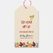 水カラフル色アイスクリーム甘い赤ちゃんシャワー ギフトタグ (裏面)