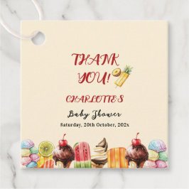 水カラフル色アイスクリーム甘い赤ちゃんシャワー フェイバータグ