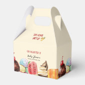 水カラフル色アイスクリーム甘い赤ちゃんシャワー フェイバーボックス (正面サイド)