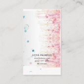 水カラフル色イヤリングとネックレスディスプレイ コーリングカード (裏面)