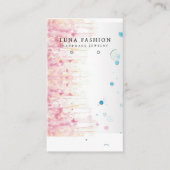 水カラフル色イヤリングとネックレスディスプレイ コーリングカード (正面)