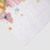 水カラフル色イースターエッグと花 薄葉紙 (詳細)