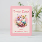 水カラフル色イースターエッグイースターカード カード (スタンド正面)