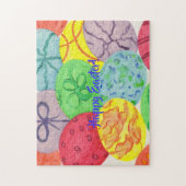 水カラフル色イースターエッグパズル ジグソーパズル (縦)