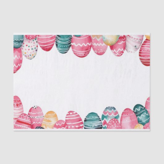 水カラフル色イースターエッグ 薄葉紙 (正面)