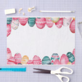 水カラフル色イースターエッグ 薄葉紙 (クラフト)