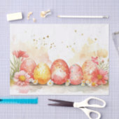 水カラフル色イースターエッグ 薄葉紙 (クラフト)