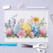 水カラフル色イースターエッグ 薄葉紙 (クラフト)