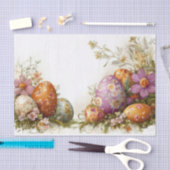 水カラフル色イースターエッグ 薄葉紙 (クラフト)